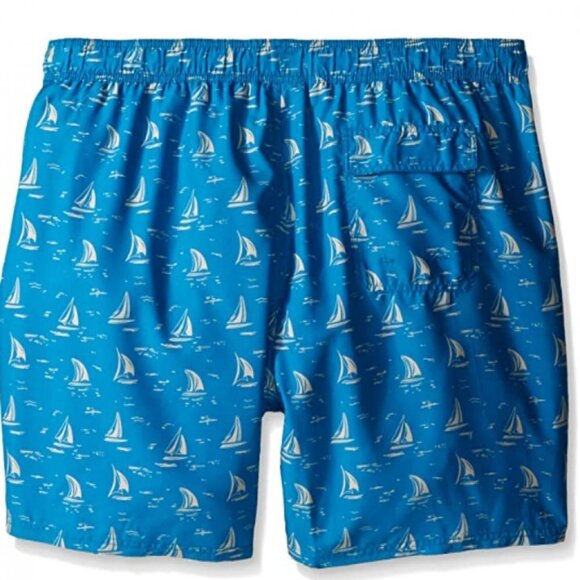 U.S. Polo Assn Mens XXL Swim Trunks Blue Sailboats - Picture 2 of 2